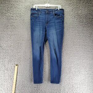 Old Navy Jeans Womens 14 Blue Rockstar Super Skinny Mid-Rise Stretch Denim